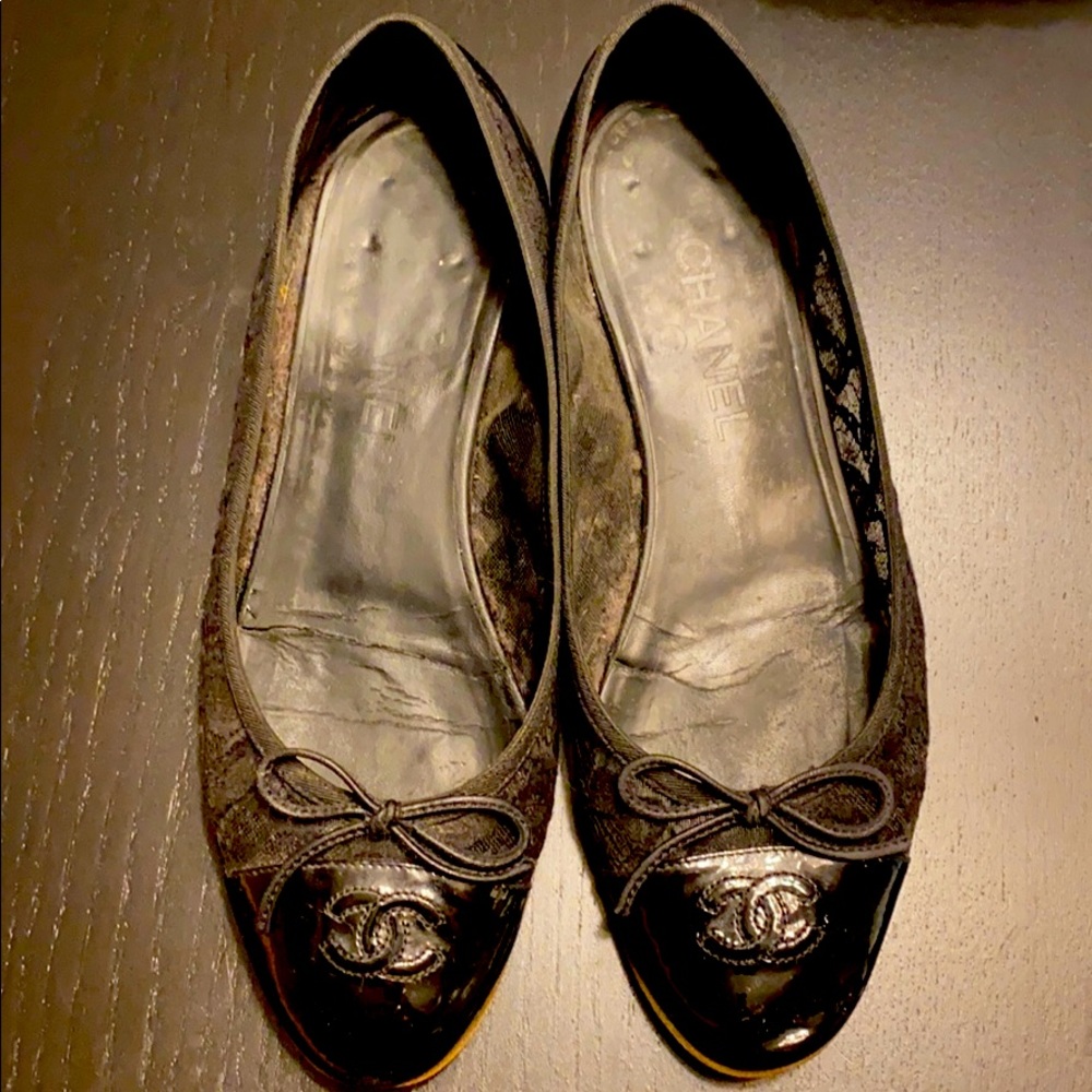 Chanel Lace Ballet Flats 39.5